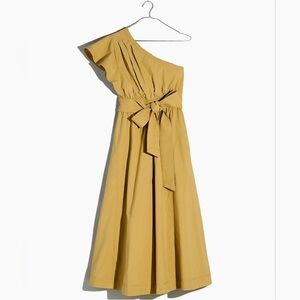 Madewell One Shoulder Ruffled Midi Dress